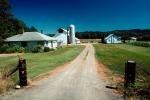 Barn and Silo, Driveway, Dirt Road, buildings, home, house, FMNV01P12_11.0839