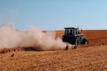 Ford Tractor, Farmer, Dust, Wheat Field, barn, Dirt, soil, swather, windrower