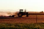 tractor, dust, dusty, haze, hazey, Late Afternoon Farming, Farmer, Dirt, soil, FMNV03P13_12