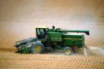 Harvesting Wheat with Mechanized Combines, John Deere Turbo 6622 Combine, farmfield, wheat field, golden amber waves of grain, swather, windrower, FMNV04P06_10B.0839