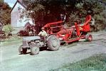 Old Tractor and Square Baler, swather, windrower, 1940s, FMNV05P04_16