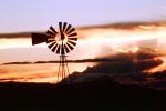 Eclipse Windmill, Irrigation, mechanical power, pump, sunset, FMNV06P04_13