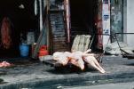 Pigs, meat, Hong Kong, China, Chinese, Asian, Asia, FPMV01P01_01