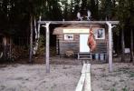 Paul's Camp, hanging meat, building, log cabin, Ontario, Canada, FPMV01P06_19