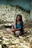 Woman, Sari, Shucking Corn, Gujarat, India, FPPV01P01_12