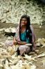 Woman, Sari, Shucking Corn, Gujarat, India, FPPV01P01_13