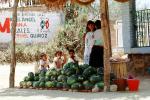 Boys, Girl, eating, Water Melons, Oaxaca, Mexico, FPRV01P05_09