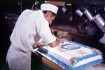 Baker on a ship Making a Cake, Glomar Coral Sea, Global Marine, FRBV01P01_19