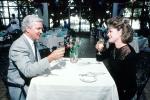 Wine Toast, Dinner Setting, Table, Man and Woman, 14 September  1987