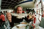 My buddy Don, eating to the bone, HA-MOI, Malev Il-18D, Elvis Park restaurant in Abda, near Gyor