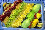 Melons, Grapes, fruit platter, honeydew, honeydont, strawberries, FRBV04P02_16.0143