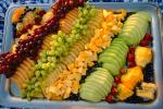 Melons, Grapes, fruit platter, honeydew, honeydont, strawberries, FRBV04P02_16.0951