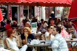 Outdoor Cafe, table, people, parasol, umbrella, FRBV04P15_09