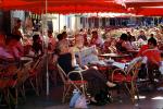 Outdoor Cafe, table, people, parasol, umbrella, FRBV04P15_10
