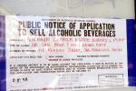 Public Notice of Application to sell Alcoholic Beverages, FRBV06P07_08