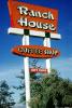 Ranch House, Coffee Shop, sign, signage