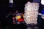 Eggs stacked