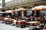 Outdoor Cafe, parasol, umbrella, people, tables, sunny, FRBV09P03_02