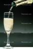 pouring, sparkling, liquid, foam, bubbles, champagne, bottle, glass, FTBV01P01_03