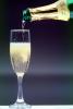 sparkling wine, Champagne, bottle, pouring, bubbles, glass, FTBV01P01_13