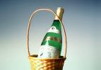 White Wine Bottle in a basket, FTBV02P04_07