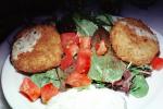 crab cakes, lettuce, tomato, seafood, shellfish, FTCV01P06_05