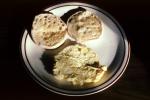 Scrambled Eggs, English Muffin, toast, butter, FTCV01P11_06