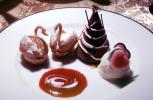 Japanese Swan Pastry, powdered sugar, Pink Hears, Chocolate Cone, FTDV01P07_13