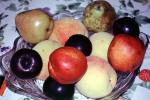 Nectarines, pear, apple, plum, texture, background, FTFV01P14_14