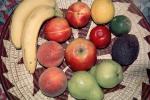 fruit bowl, apple, pear, peach, lemon, lime,, FTFV02P02_14