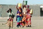 Women and Girls Carrying Water, Refugee Camp, Somalia, FWWV01P06_02B