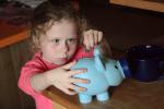 Piggy Bank, Child, Girl, GCBD01_005