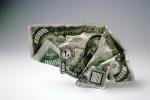Crumpled One Thousand dollar bill, One Thousand dollar bill, Paper Money, Cash, GCMV01P05_08