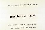 Philatelic Endowment Fund, Purchased 1974, 1970s, GCPV01P07_08