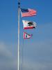 USA Flag, California State Flag, Lighthouse Flag, Fifty State Flags