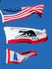 USA Flag, California State Flag, Lighthouse Flag, Fifty State Flags, GFLD01_007