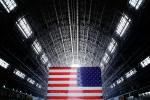 Moffett Field Airship Hangar, Old Glory, USA, United States of America, Star Spangled Banner, GFLV01P01_19