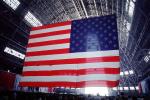 Moffett Field Airship Hangar, Old Glory, USA, United States of America, Star Spangled Banner, GFLV01P02_04