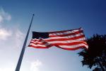 Half Mast, Old Glory, USA, United States of America, Star Spangled Banner, GFLV01P04_10