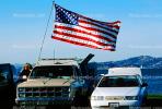 Star Spangled Banner, Old Glory, USA Flag, United States of America, Car, Automobile, Vehicle, GFLV02P03_10
