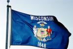 1848 Wisconsin, State Flag, Fifty State Flags