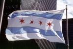 City of Chicago Flag, Windy, Windblown, GFLV03P08_03