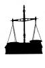 Scales of Justice silhouette, logo, shape