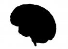 Brain silhouette, logo, shape