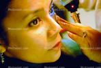 Woman gets an Eye Examination