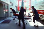Ambulance, Patient, Guerney, Rushing Technicians, Emergency Entrance