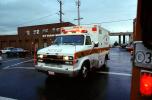 Ambulance, flashing lights, 17th street, Potrero Hill, January 2000