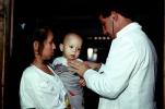 Mother with her Baby Boy, Well Baby Clinic, Doctor, Stethoscope, HHPV01P07_12
