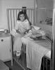 Girl Patient, Hospital Room, bed, 1950s, HHPV01P10_02