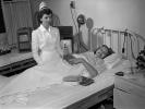 Nurse, Buck Teeth, Patient, resting, recuperating, 1940s